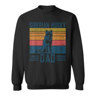 Dog Husky Dad - Vintage Siberian Husky Dad Sweatshirt - Thegiftio UK