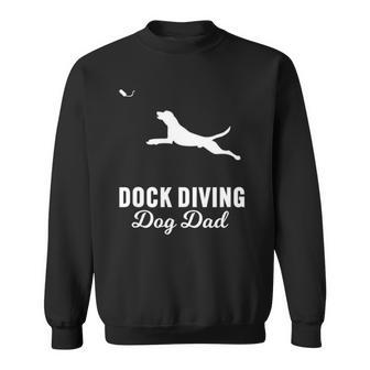 Dog Jumping Dock Diving Dog Dad Sweatshirt | Mazezy