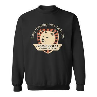 Dogeball Many Throwing Dogeball Association Sweatshirt | Mazezy