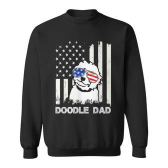 Doodle Dad 4Th Of July Us Flag Dog Dad Patriotic Gift Sweatshirt - Seseable