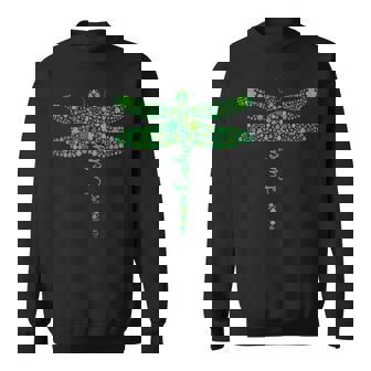 Dragonfly Lucky Shamrock St Patricks Day Sweatshirt