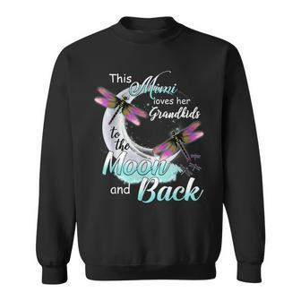 Dragonfly This Mimi Loves Her Grandkids To The Moon And Back Sweatshirt - Seseable