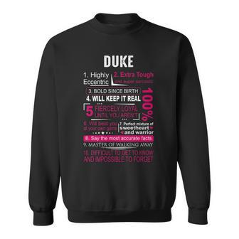 Duke Name Gift Duke Sweatshirt - Seseable