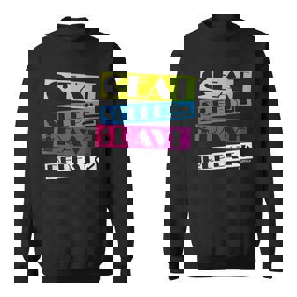 Eat Sleep Rave Repeat Women Men Club Music Rave Sweatshirt | Mazezy