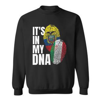 Ecuadorian And Italian Mix Dna Flag Heritage Sweatshirt | Mazezy