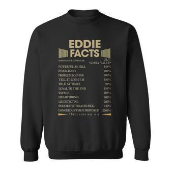 Eddie Name Gift Eddie Facts Sweatshirt - Seseable