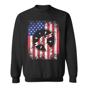 Electrician Dad Usa Flag Patriotic 4Th Of July Gift Sweatshirt - Seseable