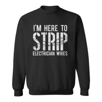 Electrician Funny Lineman Tradesman Contractor Dad Grandpa Sweatshirt | Mazezy