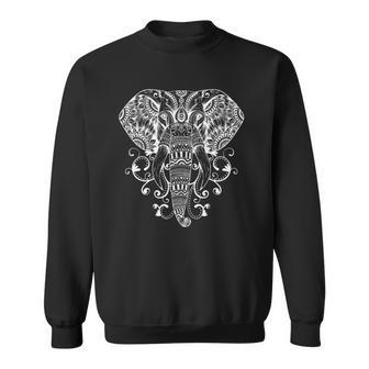 Elephant Mandala Symbolism Artistic Artisan Sweatshirt - Thegiftio UK