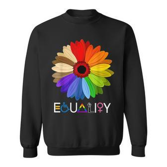 Equality Daisy Lgbt Gay Lessbian Black 4Th Of July Sweatshirt - Seseable