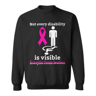 Every Disability Is Visible Eosinophilic Disease Awareness Pink Ribbon Eosinophilic Disease Eosinophilic Disease Awareness Sweatshirt | Favorety AU