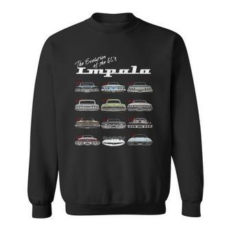 Evolution Of The 60S Impala 1960 Hot Rod Muscle Car Mashup Sweatshirt - Thegiftio UK
