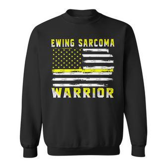 Ewings Sarcoma Warrior Usa Flag United States Flag Yellow Ribbon Ewings Sarcoma Ewings Sarcoma Awareness Sweatshirt | Favorety DE