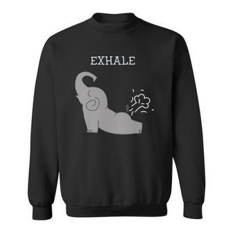Exhale Elephant Fart Yoga Funny Sweatshirt - Thegiftio UK