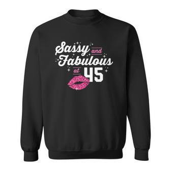 Fabulous At 45 Years Old Gifts 45Th Birthday Chapter 45 Gift Sweatshirt | Mazezy