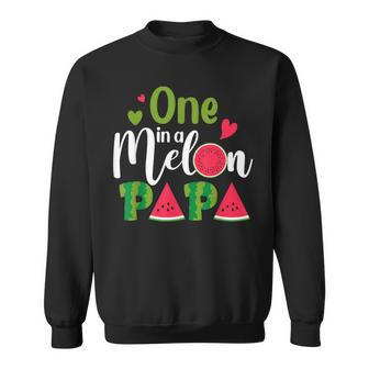 Family One In A Melon Papa Birthday Party Matching Family Sweatshirt - Seseable