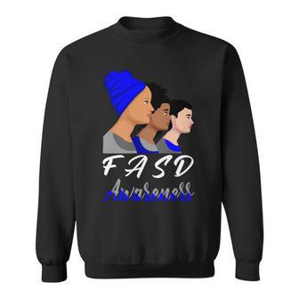 Fasd Awareness Blue And Grey Women Fetal Alcohol Spectrum Disorder Fetal Alcohol Spectrum Disorder Awareness Sweatshirt | Favorety AU