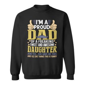 Father Grandpa Gift For Dad From Daughter Funny Fathers Day 5 Family Dad Sweatshirt - Monsterry