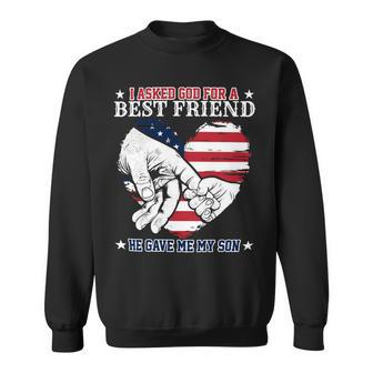 Father Grandpa Hes My Best Friend Father And Son God Gave Me You 55 Family Dad Sweatshirt - Monsterry UK