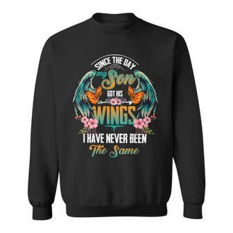 Father Grandpa Since The Day My Son Got His Wings I Have Never Been The Same 56 Family Dad Sweatshirt - Monsterry DE