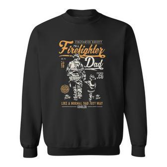 Fathers Day Firefighter Retro Fireman Gifts Sweatshirt | Mazezy