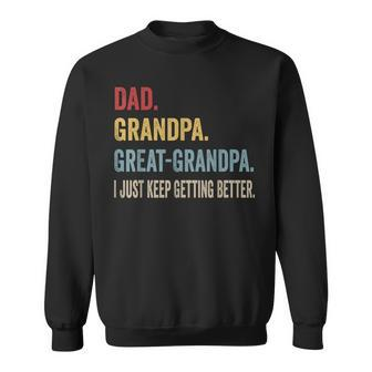 Fathers Day Gift From Grandkids Dad Grandpa Great Grandpa V3 Sweatshirt - Seseable