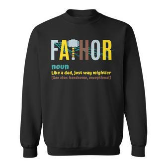 Fathor For Men Fathers Day Gift Viking Fathor Hero Sweatshirt - Seseable