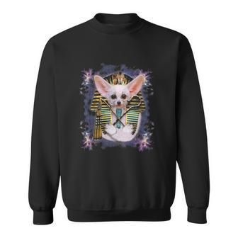 Fennec Fox As Pharaoh Of Egypt Space Galaxy Sweatshirt - Thegiftio UK