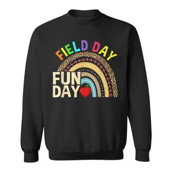 Field Day Fun Day Last Day Of School Teacher Rainbow Sweatshirt | Mazezy