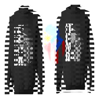 Filipino And Puerto Rican Dna Mix Flag Heritage Gift Sweatshirt | Mazezy