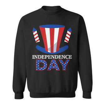 Fireworks Usa American Flag Independence Proud America Day Sweatshirt - Thegiftio UK
