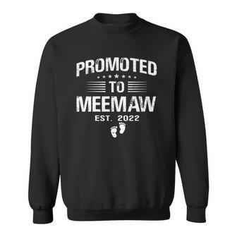 First Time Grandma Promoted To Meemaw 2022 Gift Sweatshirt | Mazezy
