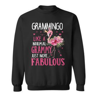 Flamingo Grammingo Like A Normal Grammy Funny Grandma Sweatshirt - Thegiftio UK
