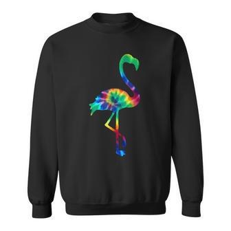 Flamingo Tie Dye Vintage Hippie Flamingo Lover Sweatshirt - Thegiftio UK