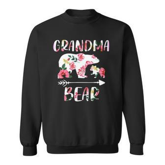 Floral Bear Matching Family Outfits Funny Grandma Bear Sweatshirt | Mazezy