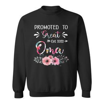 Floral Promoted To Great Oma 2022 Mothers Day Gifts Sweatshirt | Mazezy