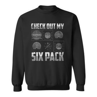 Flying Airplane Gift Check Out My Six Pack Funny Pilot Sweatshirt | Mazezy CA