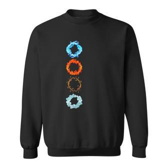 Four Elements Air Earth Fire Water Ancient Alchemy Symbols Sweatshirt | Mazezy