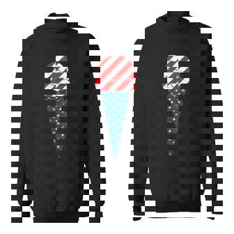 Fourth Of July American Flag Ice Cream Sweatshirt - Seseable