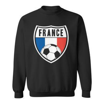 France Soccer Jersey Pocket Crest French Flag Sweatshirt | Mazezy