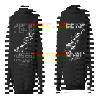 Free-Ish Since 1865 Juneteenth Day Flag Black Pride Sweatshirt - Thegiftio UK