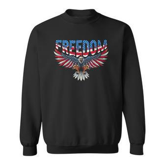 Freedom Eagle 4Th Of July American Flag Patriotic Sweatshirt | Mazezy