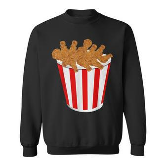 Fried Chicken Bucket Funny Fast Food Halloween Costume Sweatshirt - Seseable