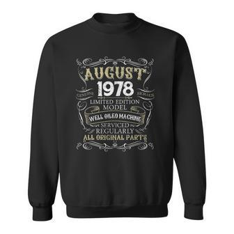 Funny 44Th Birthday Born In August 1978 44 Years Old Sweatshirt | Mazezy
