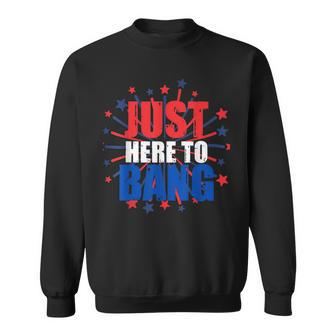 Funny 4Th Of July Just Here To Bang Novelty Sweatshirt - Seseable