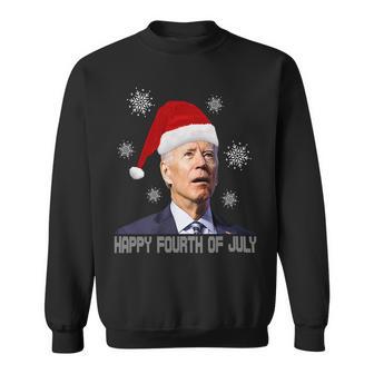 Funny Anti Joe Biden Happy 4Th Of July Merry Christmas Sweatshirt | Favorety DE