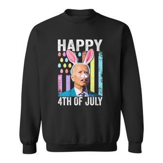 Funny Biden Happy 4Th Of July Confused Easter Biden Bunny Sweatshirt | Mazezy