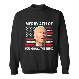 Funny Biden Independence Day Merry Happy 4Th Of July Sweatshirt - Monsterry