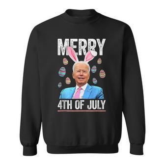 Funny Bunny Joe Biden 4Th Of July Happy Easter Day V2 Sweatshirt - Seseable