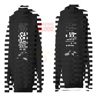 Funny Camping Donating Blood One Mosquito At A Time Sweatshirt - Thegiftio